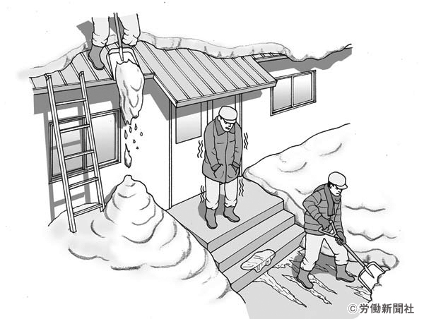 雪かき 雪下ろしの作業 危険予知訓練 Kyt シート 労働新聞社