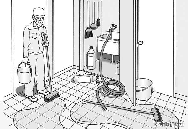 トイレの清掃作業 危険予知訓練 Kyt シート 労働新聞社